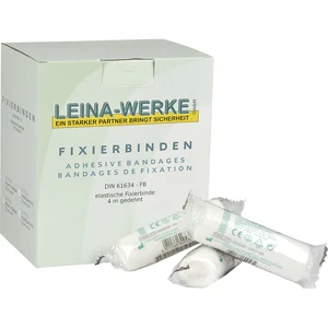 LEINA Fixierbinde elastisch weiß DIN 61634-FB 10 cm breit 4 m lang