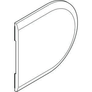 HAWA Toplock Abdeckkappe blind rund für Gegenkasten Kunststoff verchromt matt