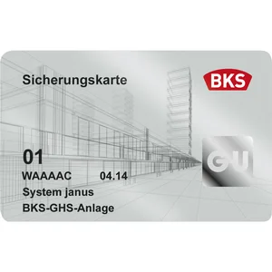 Zweitschrift Sicherungskarte BKS