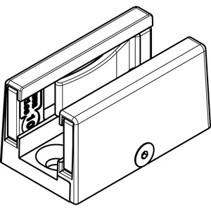 HAWA Junior GP Bodenführung spielfrei 2-teilig Glas 8-12,7 mm verchromt matt