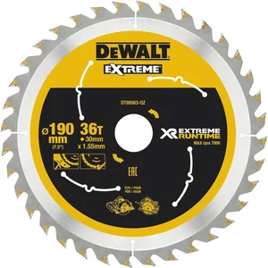 DEWALT Kreissägeblatt XR Extrem Runtime HM ø 190 x 1,38 x 30mm Zähne 36 (WZ/FZ)