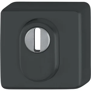 HOPPE Zylinderrosette außen eckig PZ mit Kernziehschutz, Edelstahl schwarz matt