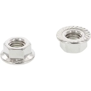 DIN6923 M 8 Edelstahl A2 Sechskant-Sperrzahnmutter mit Flansch