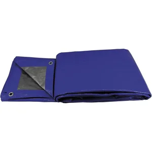 Industrie Schutzplane mit Ösen Farbe blau 180 Gramm 10 x 12 m