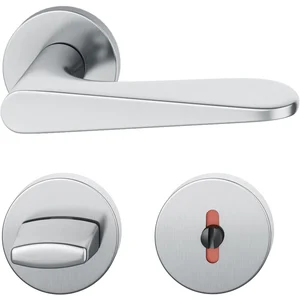 FSB Drückergarnitur 12 1144 ASL auf Rosette WC DIN, Edelstahl matt