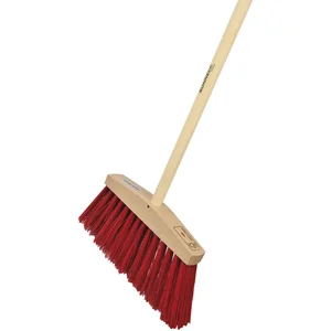SONNECK Haus und Hofbesen Länge 300 mm mit Kunststoffborsten und Stiel 1400 mm