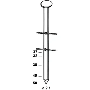 ALSAFIX Ringnut-Nagelrollen glatt C21 2,1 x 50 mm blank Drahtgebunden 16 Grad