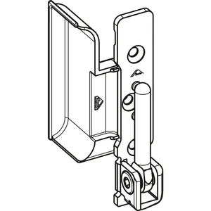 ROTO NT/NX Ecklager E5/T Holz 5/18-13 einfräsbar mit Fräsabdeckung 130 kg links