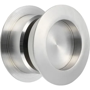 KWS Schiebetürmuschelpaar 5251 rund, Türstärke 38-42 mm, Edelstahl matt