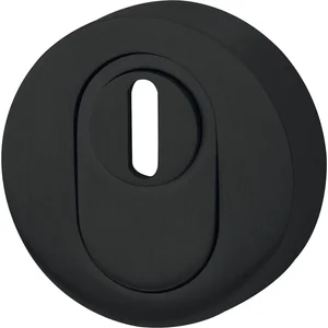 MARCHESI Zylinderrosette außen rund, Kernziehschutz, schwarz pulverbeschichtet