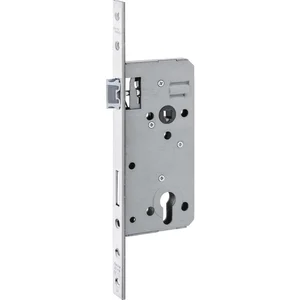 DORMAKABA Einstemmschloss 127WZ PZW, Flüsterfalle, DM 51, eckig, Edelstahl