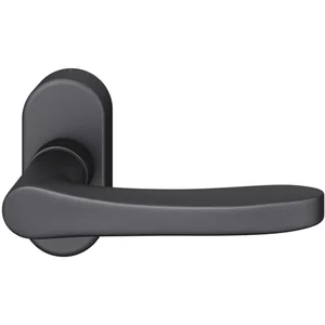 FSB Rahmentürdrücker 09 1106 Hochhaltefeder B ovale Rosette Aluminium schwarz