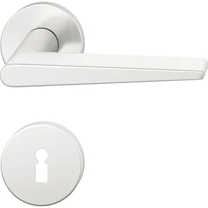 FSB Drückergarnitur 12 1005 ASL auf Rosette BB, Aluminium silber eloxiert