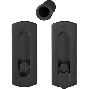 HOPPE Schiebetürmuschel Set M463 - WC, Messing schwarz satiniert