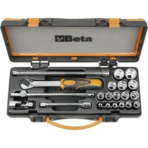 BETA Steckschlüssel-Satz 910A/C16 3/8"vierkant mit Umschaltknarre 21-teilig