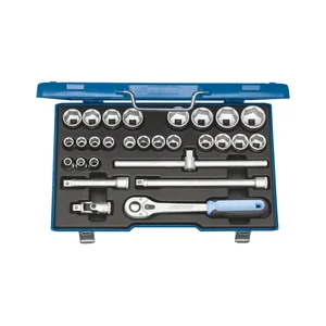 GEDORE Steckschlüssel-Satz 19 VMU-10 1/2"vierkant mit Umschaltknarre 28-teilig