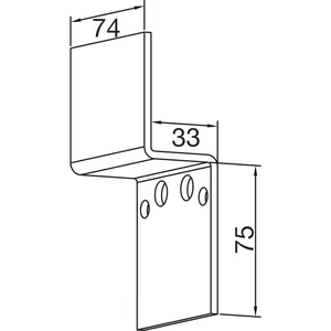 THYSSENKRUPP Syprotech Glashalter für Sprossenprofil 60/60, Alu blank