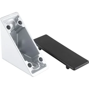 FATH Zinkwinkel I 40 x 80 mm pulverbeschichtet alufarbig inkl. Abdeckkappe Nut 8