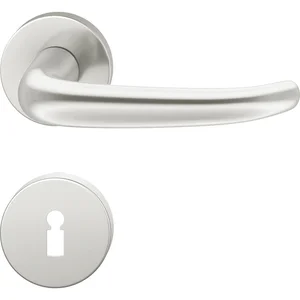 FSB Drückergarnitur 12 1023 ASL auf Rosette BB, silber eloxiert