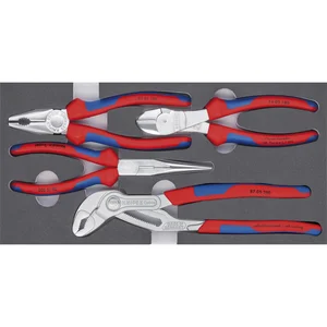 KNIPEX Zangen-Set "Basic Chrom" 4-teilig 002001V17 in Schaumstoffeinlage