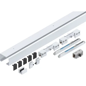 HELM GT-L 80 Beschlagset Glas 8-10,76 mm L=2000mm Deckenmontage silber eloxiert