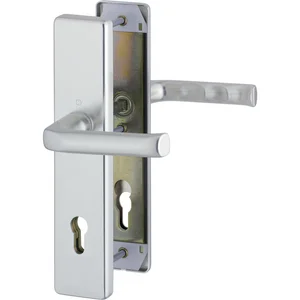 SH-Drückergarnitur LONDON-auf Schild PZ88, 57-67, ohne Kzs., silber