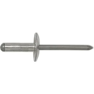 Mehrbereichsniete Großflachkopf 4.8x16.9 Kopf 16 mm Aluminium mit Edelstahldorn
