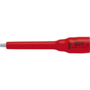 KNIPEX Steckschlüssel-Einsatz isoliert 9829, 3/8" für TX27, Länge 123 mm
