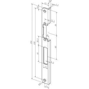 Winkelschließblech für ProFix2 Serie 118.14, links, Edelstahl