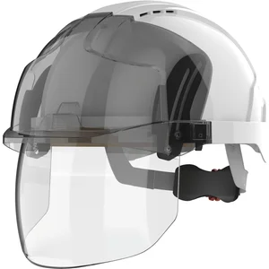 JSP Industrieschutzhelm EVO®VISTAshield® EN 397 belüftet Farbe weiß/Rauchglas