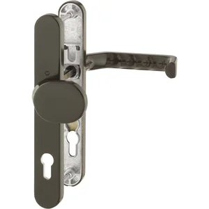 Wechselgarnitur LIVERPOOL - Schmalschild Knopf PZ, wahlweise, Alu braun elox