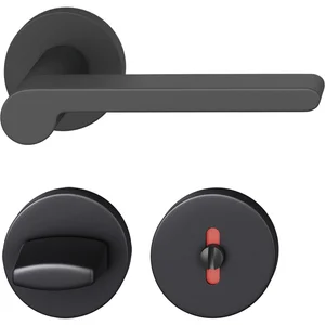 FSB Drückergarnitur 12 1021 ASL auf Rosette WC, schwarz matt