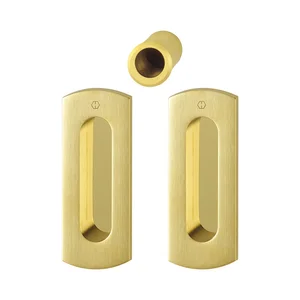 HOPPE Schiebetürmuschel Set M463 - BL. Messing messingfarben satiniert/poliert