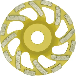DIEWE Diamant Trockenschleifteller New Fan Cup Gelb 125 x 22 x 22.23 mm