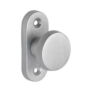 Hebetürknopf - 35mm, Flachform, silber eloxiert