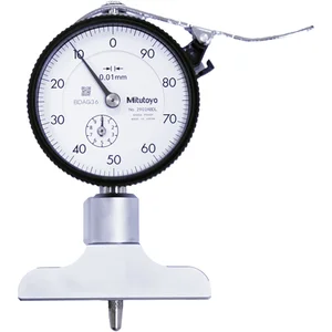 MITUTOYO Analoge Messuhr 7211A mit Tiefenmessbrücke Messbereich 0-200 mm