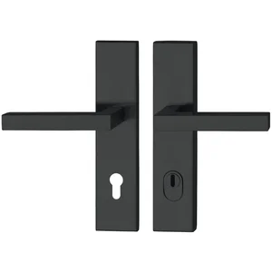 SH-Drückergarnitur MALMÖ-auf Schild, ÖNORM, PZ88, mit Kzs. schwarz