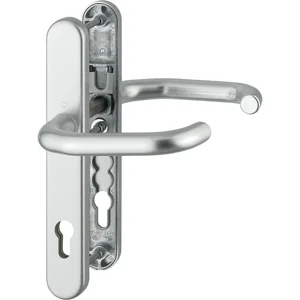 SH-Drückergarnitur PARIS - auf Schmalschild, PZ92, 67 - 72, ohne Kzs., silber