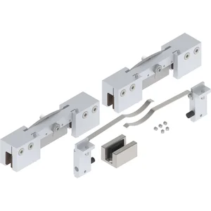 HELM GT-S 150 Beschlagset Glas 8-12,76mm ohne Laufschiene 150kg Edelstahl-Effekt