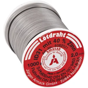 Kolofonium-Lötdraht (Röhren-Lot) ø 1 mm Rolle=1000 g