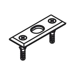 Schließblech zu Stangenschloss HAWA, Stahl verchromt