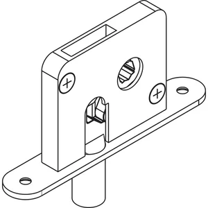Zapfenschloss HAWA-Centerfold/Variofold 80/H m. Bolzen 13 mm, Stahl verzinkt