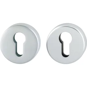 HOPPE Sicherheits-Zylinderrosettenpaar rund, Aluminium silber eloxiert