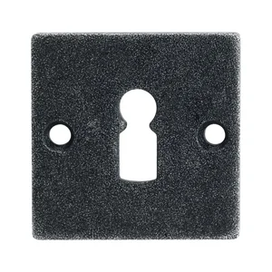 HALCÖ Schlüsselrosette HALL & SÖLL - BB, 52 x 52 mm, verzinkt schwarz passiviert