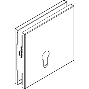 HAWA Toplock Abdeckkappenset eckig Profilzylinder Kunststoff verchromt matt