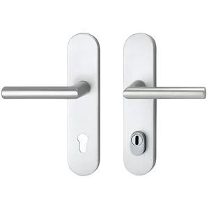 SH-Drückergarnitur GEHRUNG - auf LS PZ88, TS wahlweise, mit Kzs., silber, RC2