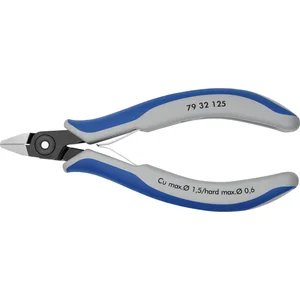 KNIPEX Präzisions-Elektronik-Seitenschneider 7932 DIN 9654 spitz Facette L=125mm