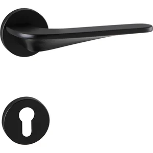 MARCHESI Drückergarnitur LJUBLJANA auf Rosette PZ, 38-45 mm, Zamak schwarz matt