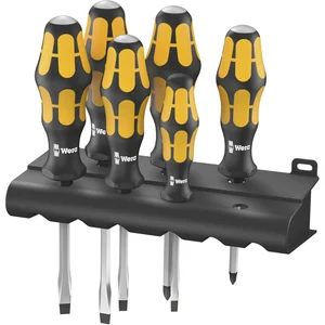 WERA Schraubendreher-Satz 932/918/6+Rack Schlitz/Pozidriv 6-teilig