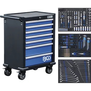 BGS Werkzeugwagen 994 x 699 x 458 mm 263-teilig 7 Schubladen